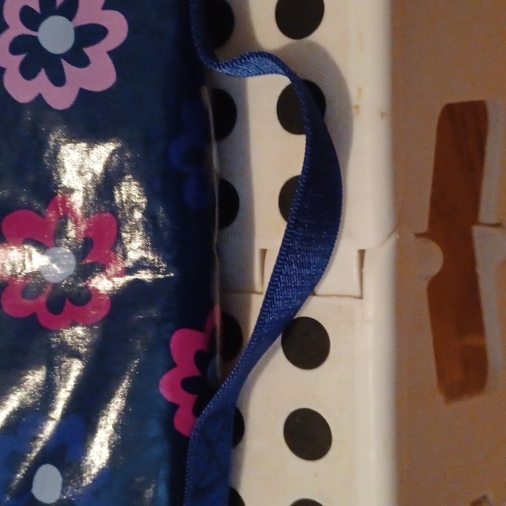 Vera Bradley lunch bag tote blue Ellie Flowers pattern - Picture 4 of 7